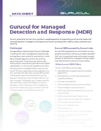 Managed Detection & Response (MDR) Datasheet