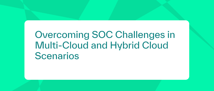 "Overcoming SOC Challenges in Multi-Cloud and Hybrid Cloud Scenarios." The blog explores the unique challenges faced by Security Operations Centers (SOC) in managing multi-cloud and hybrid cloud environments. It highlights the complexity of maintaining visibility, ensuring data protection, and streamlining threat detection across diverse cloud infrastructures. The blog discusses solutions such as advanced analytics, real-time monitoring, and automation to address these challenges effectively. It emphasizes the importance of integrating security tools to enhance efficiency, reduce operational silos, and improve incident response in complex cloud scenarios.