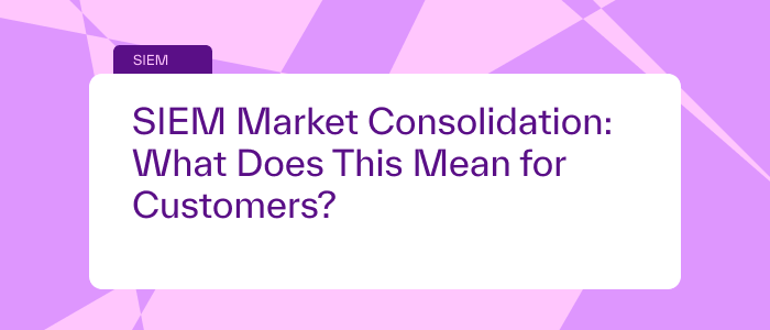 "SIEM Market Consolidation: What Does This Mean for Customers?" The blog examines the impact of SIEM market consolidation on organizations and customers. It highlights the challenges and opportunities that arise from vendor mergers and acquisitions, including changes in pricing models, innovation, and support. The blog discusses how organizations can navigate these shifts by adopting scalable, cost-effective, and advanced SIEM solutions. It also emphasizes the importance of flexibility and future-proofing security investments to ensure long-term success amidst market changes.