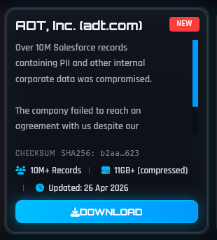 ADT Inc. Data Breach: Analysis of a Suspected ShinyHunters Data Extortion Campaign